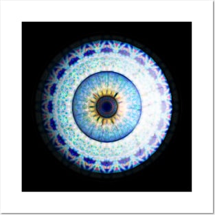 Blue Ceramic  Eyeball Jewel Posters and Art